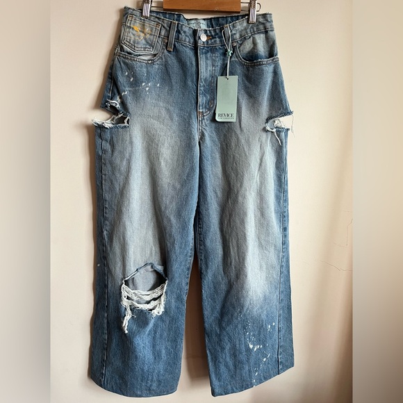 REVICE EMPIRE JEAN / YELLOW JACKET Wide Leg Jeans Size 23 - Picture 3 of 16